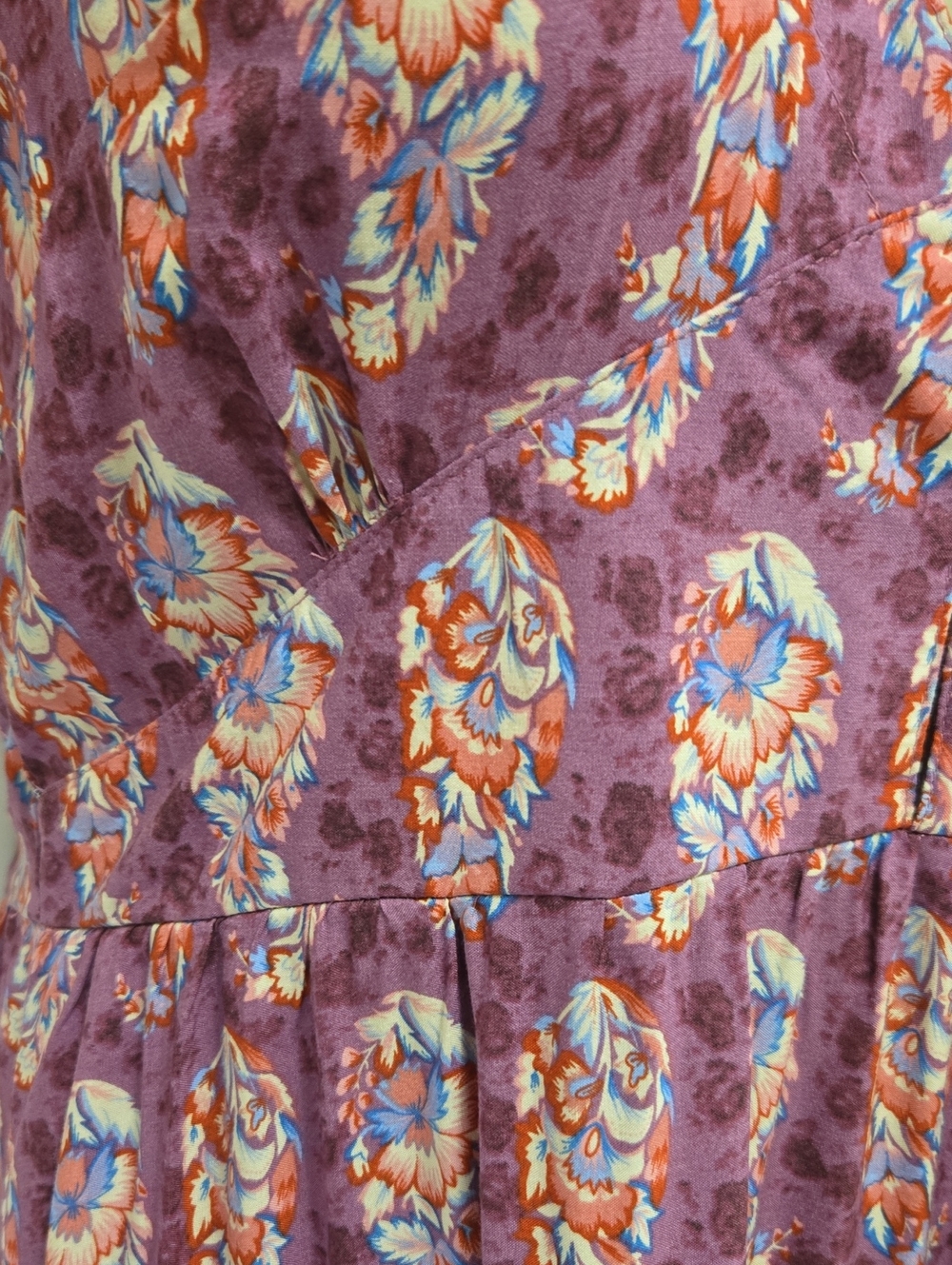 Natural Life Evangeline V-Neck Maxi Dress SIze L Purple Floral - Picture 9 of 16